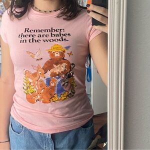 smokey bear remember there are babes in the woods women’s t shirt 🐻🧸